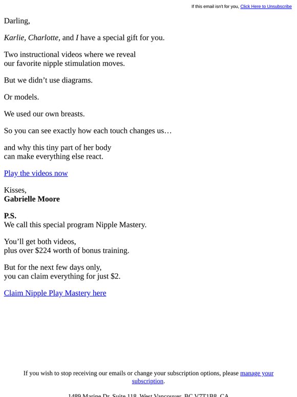 "On Our Own Breasts"