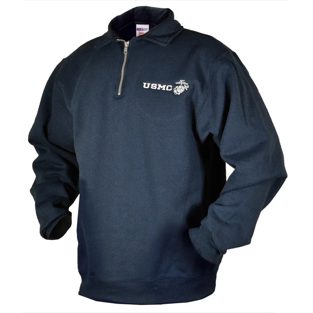 Image of 1/4 Zip USMC Pullover Sweatshirt