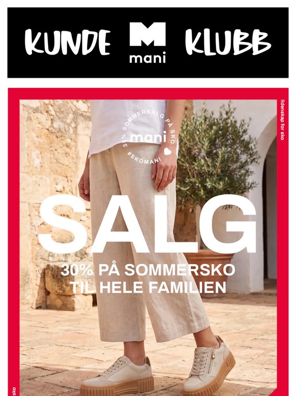 Førsommersalg med 30% på flotte sko til hele familien 🎉👟