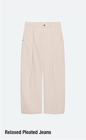 Relaxed Pleated Jeans