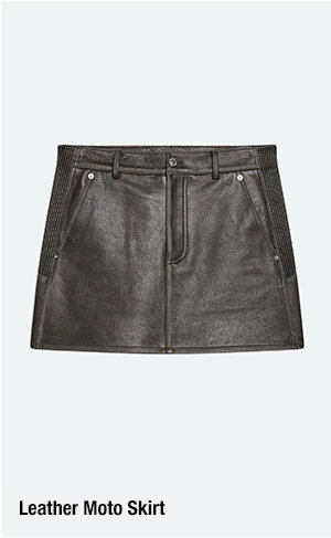 Leather Moto Skirt