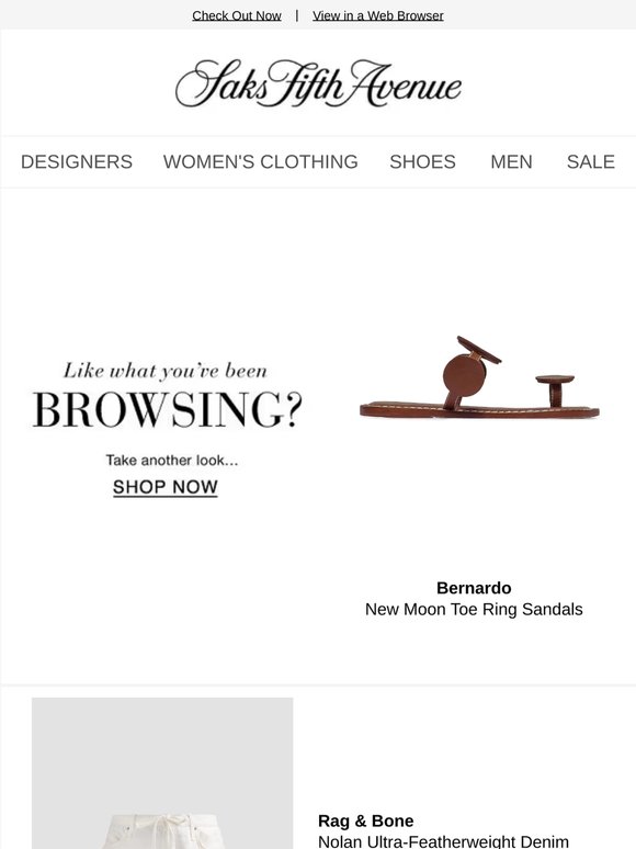 Still thinking about your Bernardo item & more?
