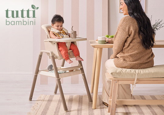 Tutti Bambini Nova Lite High Chair and Rocker Latte