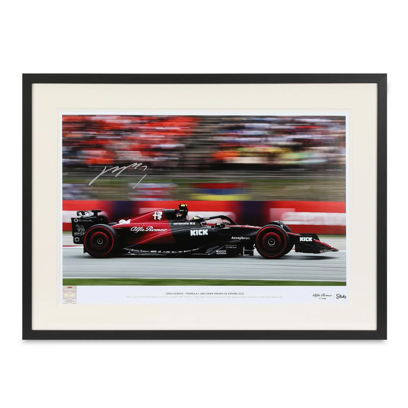 Image of Auction LOT 011 - Zhou Guanyu 2023 Signed Photo - Spanish GP