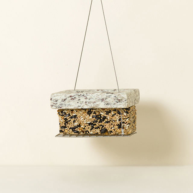 Stone Double Decker Bird Feeder