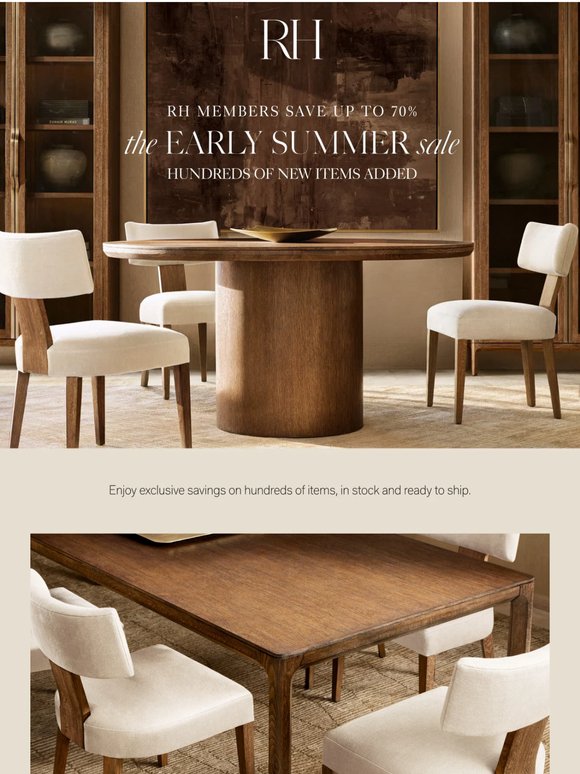Explore the Early Summer Sale. Up to 70% Off Dining, Living, Bedroom & More.