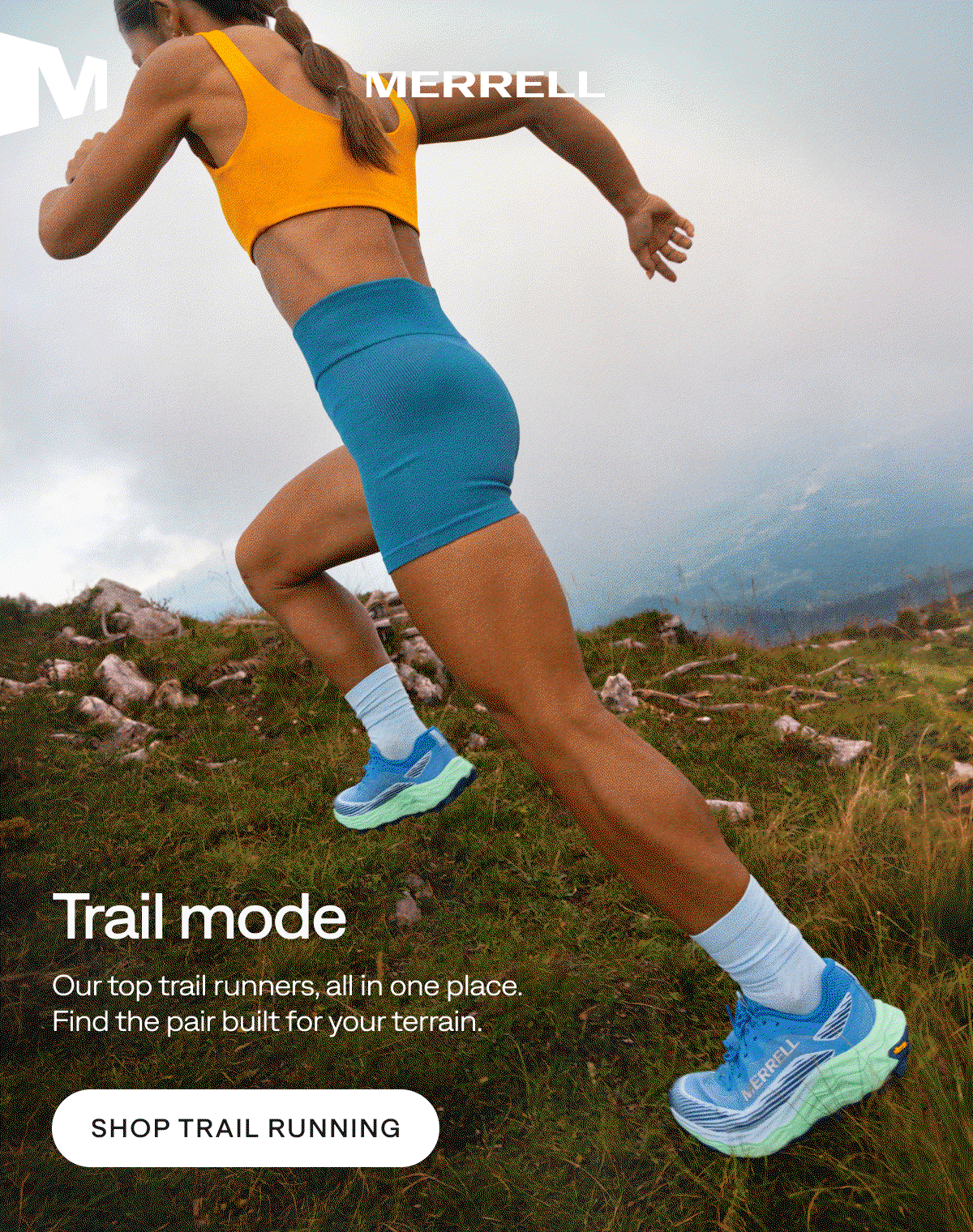 MERRELL - Trail mode - Our top trail runners all in one place. Find the pair built for your terrain. [SHOP TRAIL RUNNING]