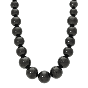 100ct Whitby Jet Graduated Necklace