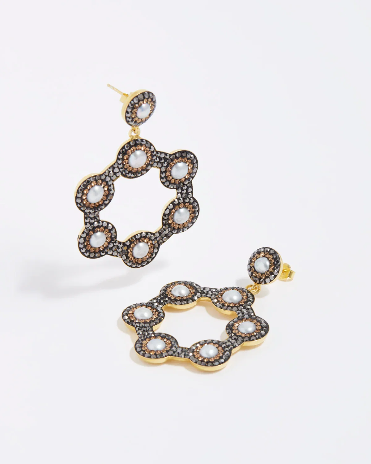Image of Baroque Pearl Mini Hoop Earrings