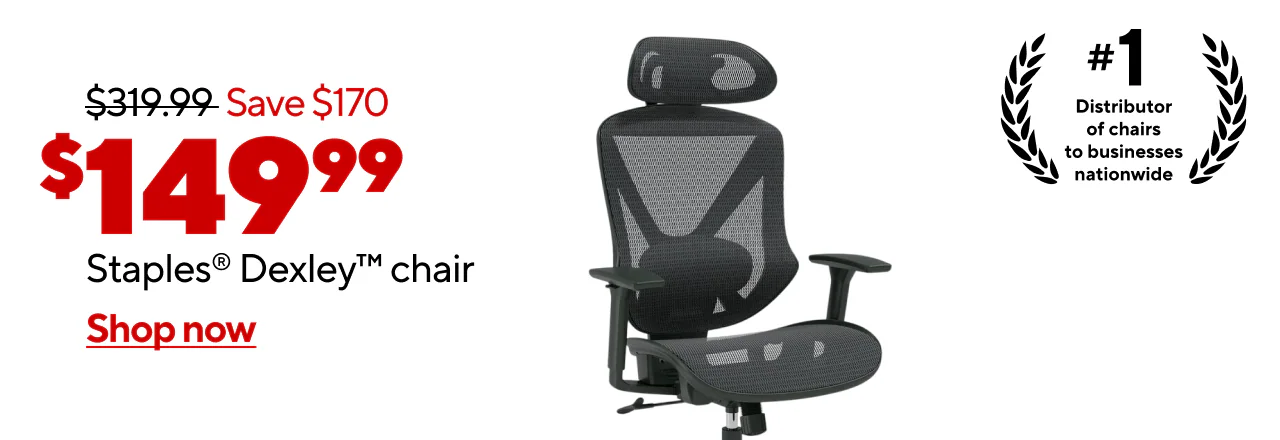 $319.99, Save $170, $149.99 Staples® Dexley Chair