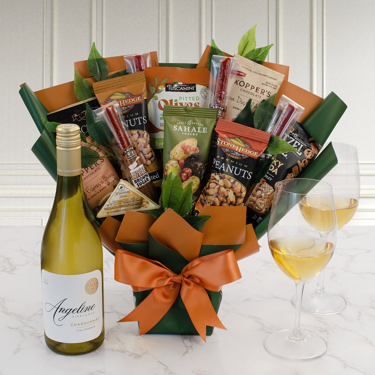 Image of Bro Bouquet White Wine Gift