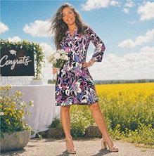 Tiered Knee Length Dress