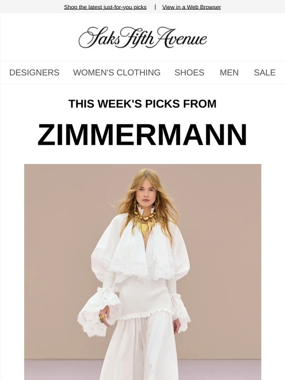 Here are new picks from Zimmermann