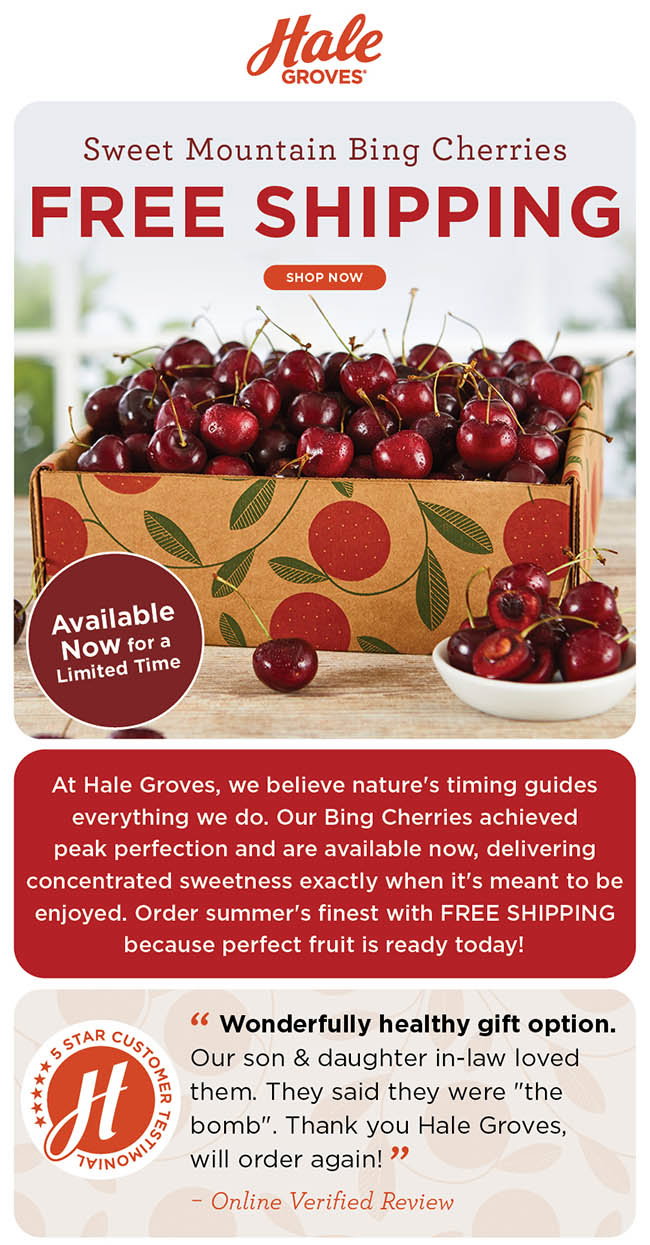 Sweet Mountain Bing Cherries
