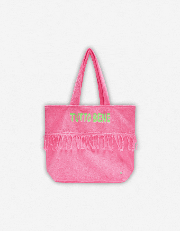 Frottee-Shopper mit Stickerei
