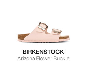 Birkenstock Little Kids Arizona Flower Buckle Sandals in Light Rose