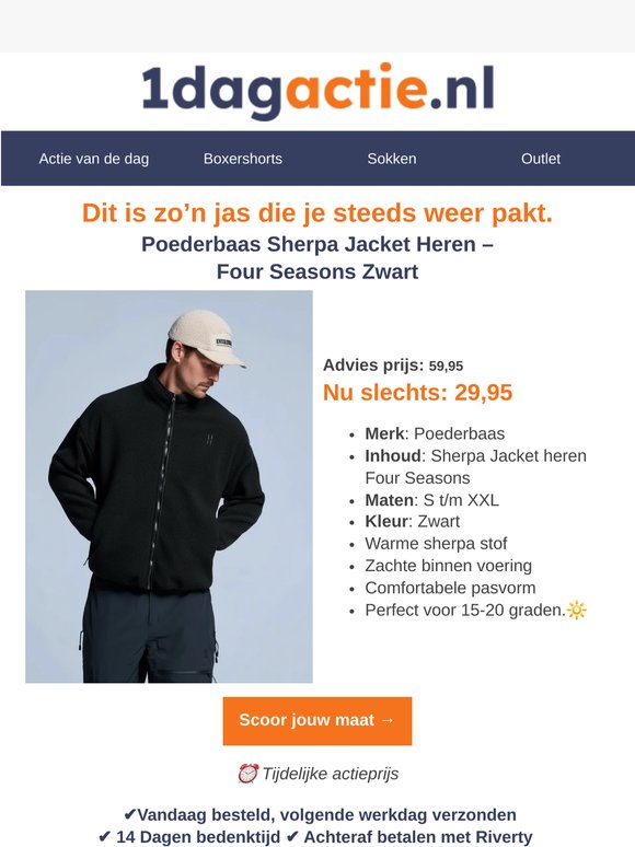 🔥 Poederbaas Sherpa Jacket met 50% korting
