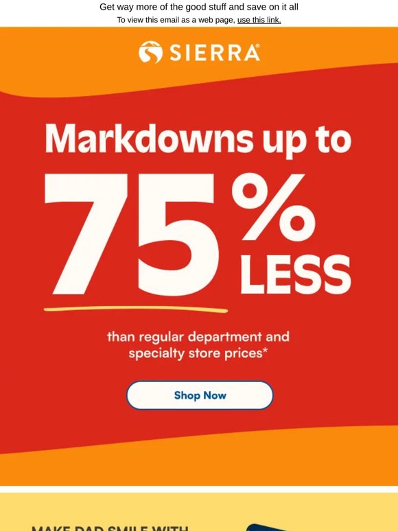 Up to 75% less*: BIG markdowns 👀