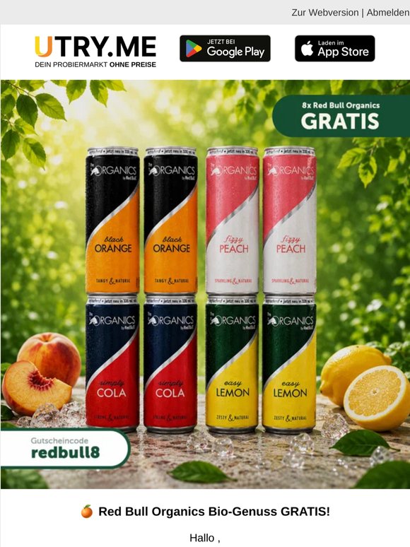 8x Red Bull Organics BIO gratis zu deiner Probierbox! 🎁