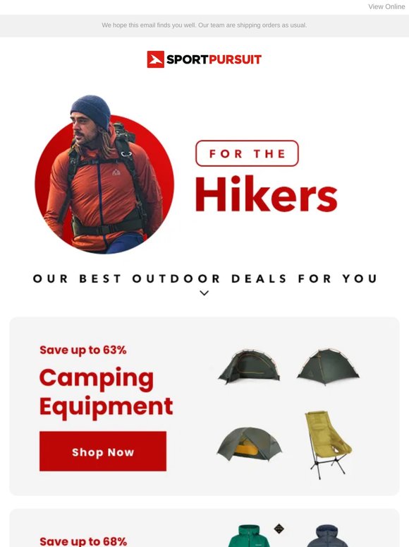 Up to 71% Off Camping Equipment, Waterproof Jackets & more