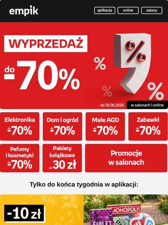 💰 Ruszyła WIELKA WYPRZEDAŻ! Setki produktów nawet do -70% 🔥