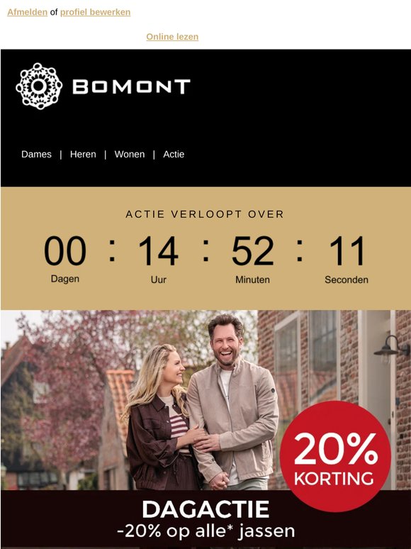 ⏰ Laatste kans! 20% korting op jassen