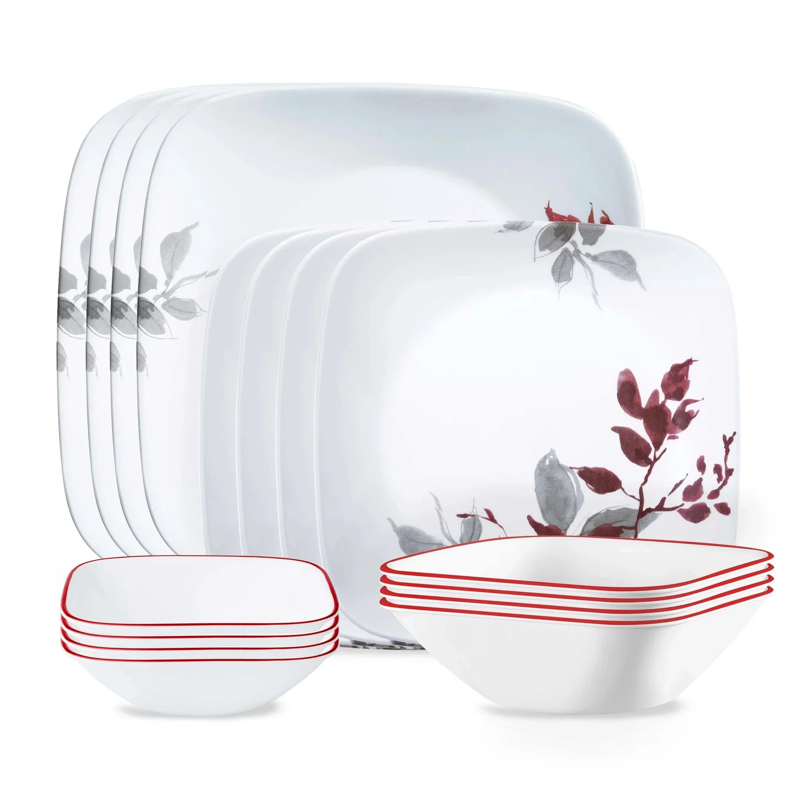 Image of Corelle® Kyoto Leaves 16-piece Dinnerware Set, Service for 4