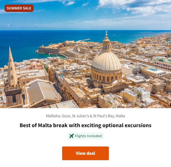 Best of Malta break with exciting optional excursions