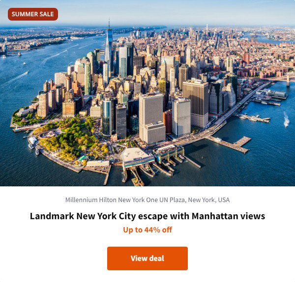 Landmark New York City escape with Manhattan views