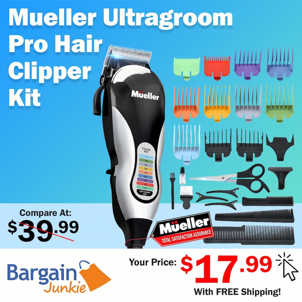 https://www.bargainjunkie.com/products/mueller-ultragroom-professional-hair-clippers-for-men-with-colored-design-hair-trimmer-for-men-12-guide-combs-trimmer-for-hair-beards-head-body-and-face