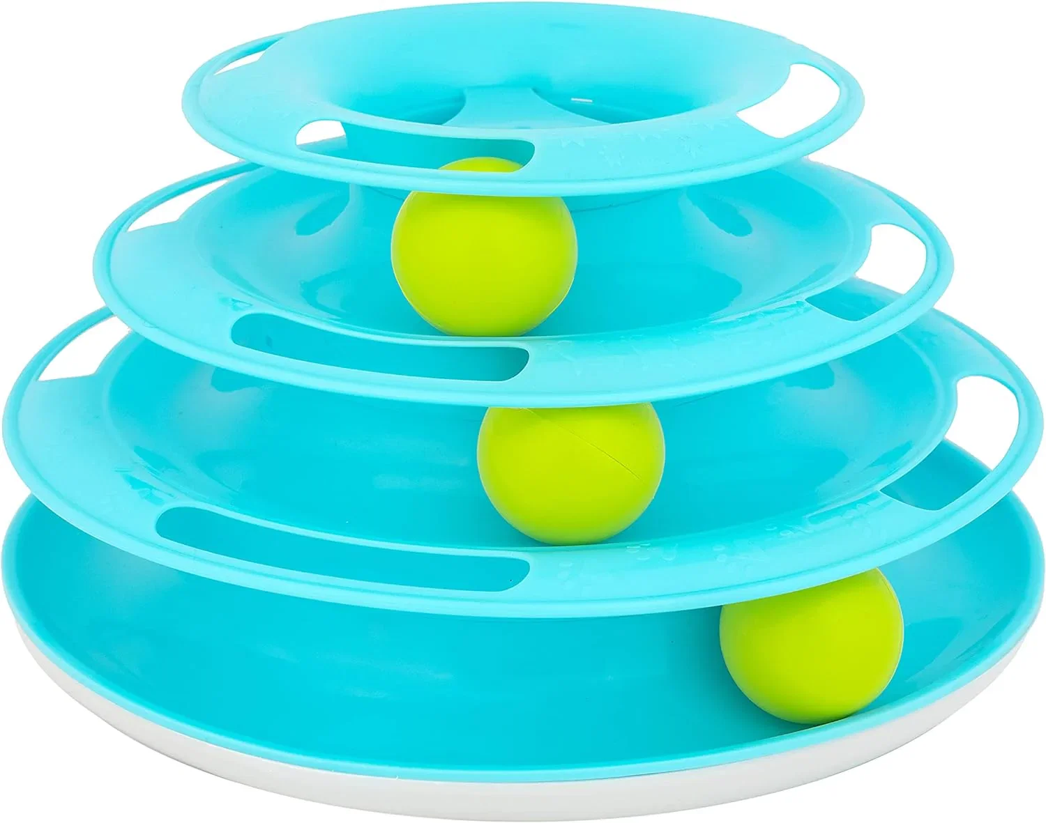 Image of Our Pets Wobble Triple Chase Ball Track Interactive Cat Toy for Indoor Cats
