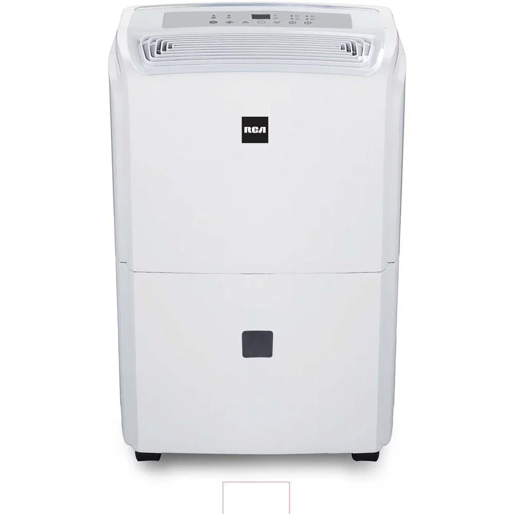 Image of RCA 20-Pint Portable Dehumidifier with Auto-Shutoff & Timer, Home Dehumidifier and Moisture Absorber For Basement, Garage, Living Room in White
