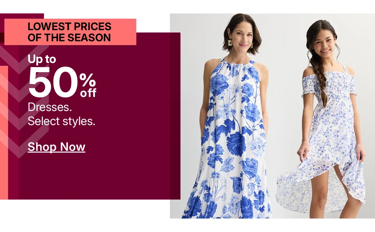 up to 50% off dresses