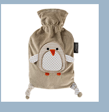 Fashy Wärmflasche mit Flauschbezug Pinguin