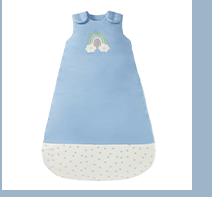 BORNINO HOME Ganzjahresschlafsack Regenbogen 2.5 TOG blau