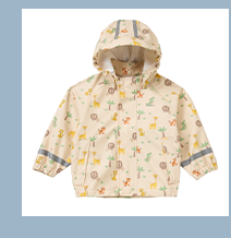 Bornino - Lieblinge Regenjacke mit abnehmbarer Kapuze beige/bunt