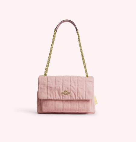 Elodie Crossbody Bag In Loved Denim With Quilting
