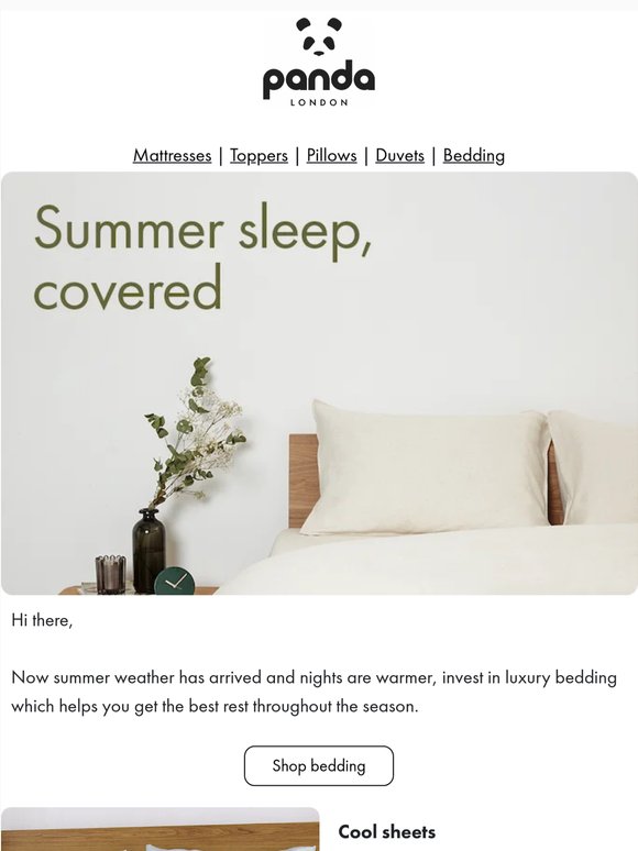 Summer sleep, covered 🐼