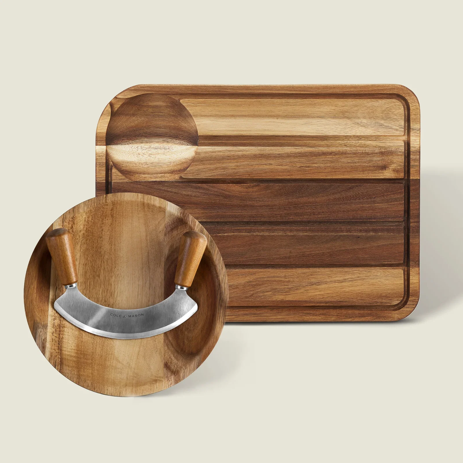 Image of Berden Carving Board & Ashden Mezzaluna Bundle