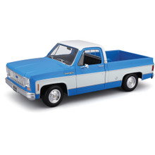 1974 Chevrolet C10 Cheyenne Super - Blue/White 1:18 Scale Diecast Model Truck by Maisto