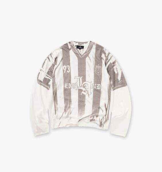 Printed Long Sleeve T-Shirt - Flat White