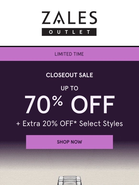 🚨 CLOSEOUT | Up to 70% OFF + Extra 20% OFF* Select Styles
