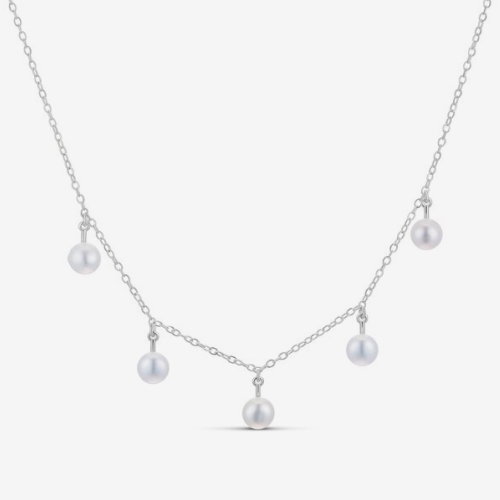 Sterling Silver Freshwater Pearl Droplet Necklace