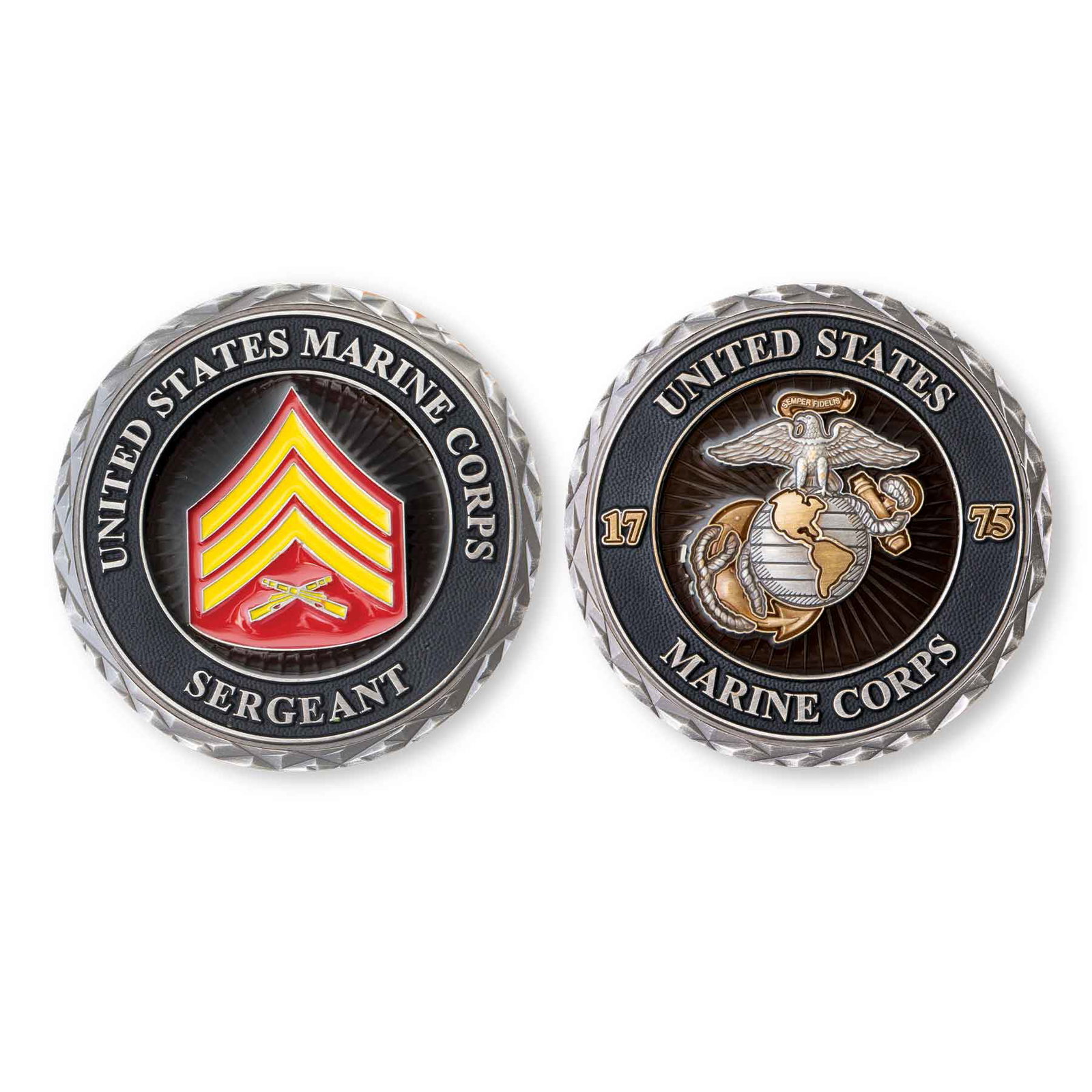 Image of USMC Sergeant Rank Challenge Coin