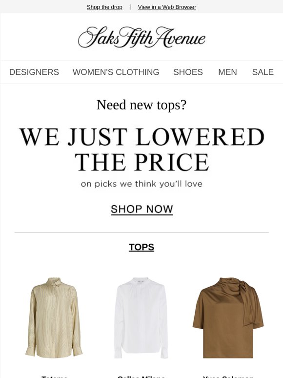 Just for you - tops and more have a new low price