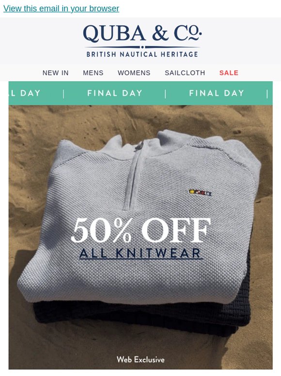 FINAL DAY TO SHOP | 50% OFF Knitwear