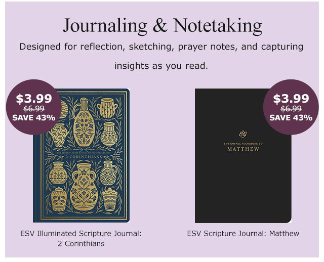 Journaling & Notetaking |ESV Illuminated Scripture Journal: 2 Corinthians | ESV Scripture Journal: Matthew
