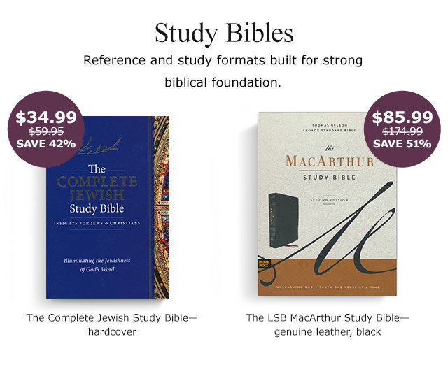 Study Bibles | The Complete Jewish Study Bible | The LSB MacArthur Study Bible 