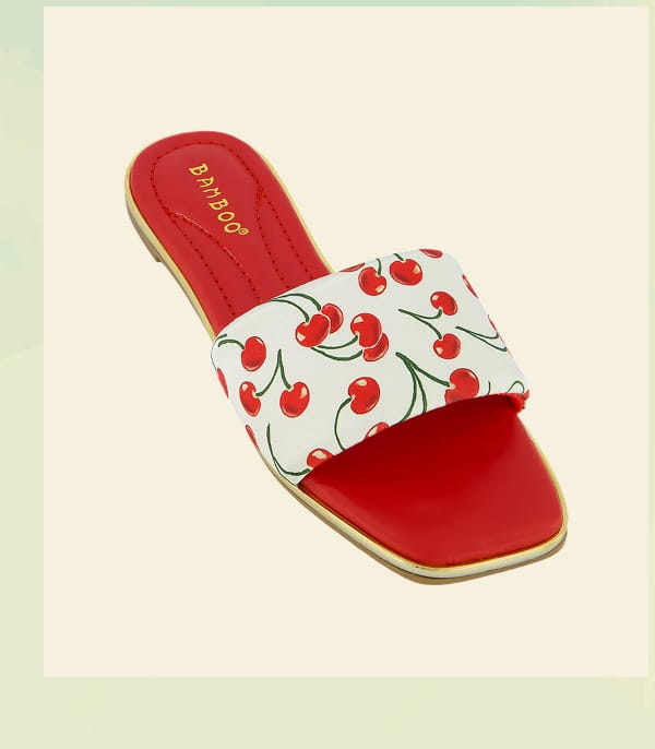 Shop Metallic Trim Single Band Slide Sandals