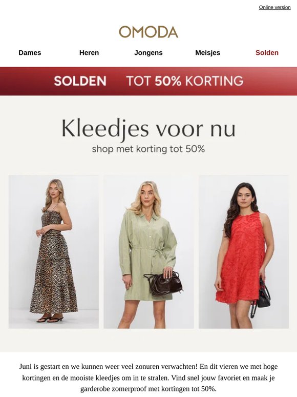 Tot 50% korting op kleedjes | Summer Solden